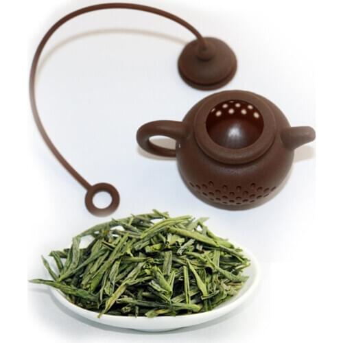 LINSBAYWU 2017 High Quality Creative Silicone Tea Bag Tea Pot Shape Tea Filter Infusers Safe Clean 1 pcs