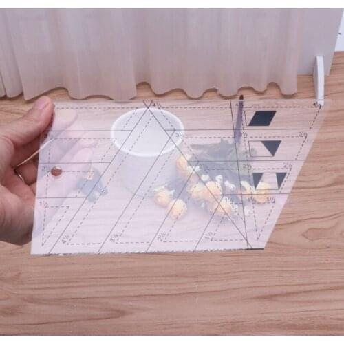 YYSD Shape Measure Trapezoid Quilts Plastic Ruler DIY Patchwork Sewing Tools