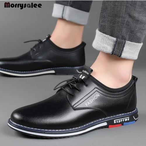 2021 New Men Shoes Leather Cowhide Leather Shoes Men Comfortable British Casual Single Shoes Leather Shoes Formal Shoes