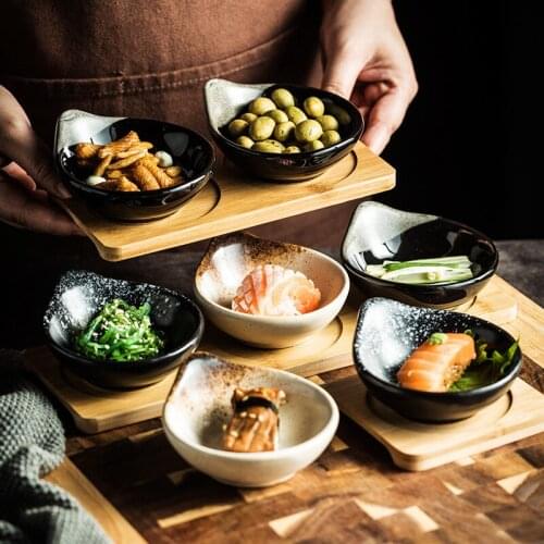 Japanese-style ceramic small dipping dish set household creative snacks dried fruit dish buffet restaurant sushi sauce dish