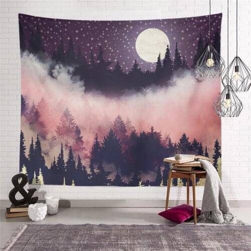 Nature Landscape Tapestry Wall Hanging Aesthetic Trippy Hippie Tapestries Beach Towel Shawl Throw Sheet Home Room Decor