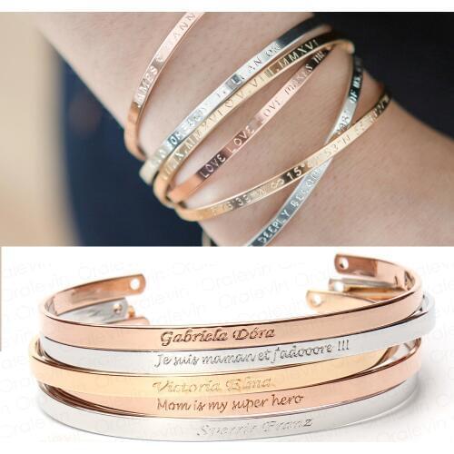 Oralevin Engraved Bracelets