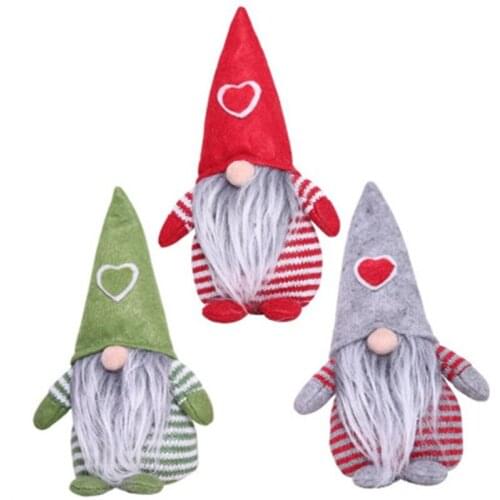 Christmas Decorations Faceless Dolls Plush Toy Puppets European American Style Santa Claus Doll Window Decoration Ornamen