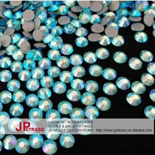 Ss16 4mm hot fix rhinestone Aquamarine AB 1440 pieces each lot ; free shipping rhinestones crystal for high fashion dress