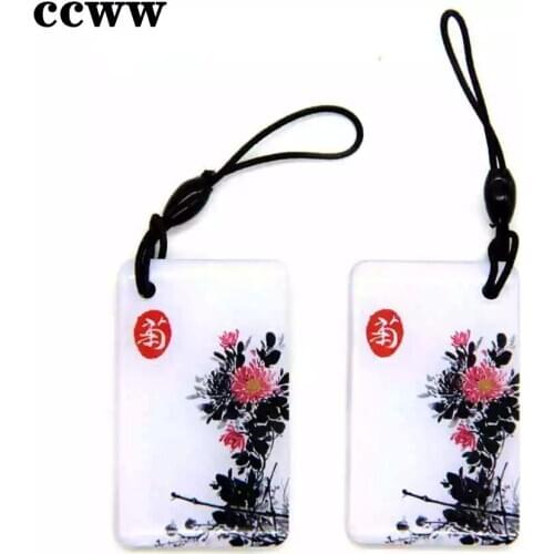 Chrysanthemum Pattern S50 1K UID 13.56MHz RFID Block Rewritable Dropping Glue Proximity Changeable Access Control Card