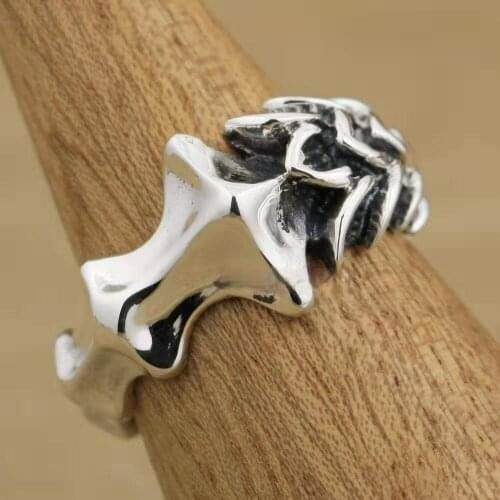 Domineering Mens Rings Retro Silver Color Beast Claw Ring Finger Joint Ring Animal Scale Rings Men Womens Ring Party Jewelry