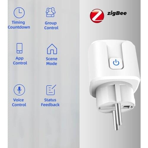ZigBee Tuya Smart Plug EU 16A Power Socket Timing Function Home Smart Life APP Remote Voice Control With Alexa Google Home