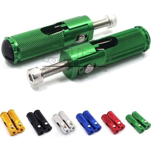1Pair Universal Motorcycle Racing Bike Folding Footrests Footpegs Rear Foot Pegs Passenger Pedal For Rearset