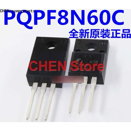 10pcs Imported brand new original FQPF8N60C TO-220 field effect tube