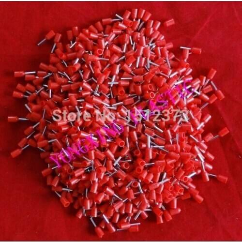 1000pcs/lot E0506 cord end insulating terminal 22AWG (0.5 square cable ) wire ferrules