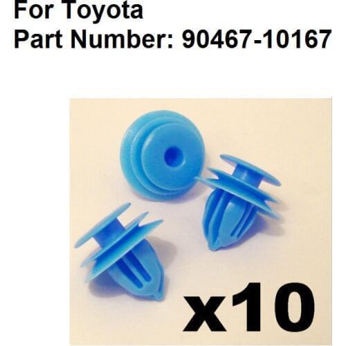 10x For Toyota Trim Clips for Door Cards & Interior Trim Panels 90467-10167