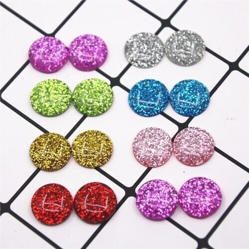 20pcs 16mm mix color shiny round Buttons Home Garden Crafts Cabochon Scrapbooking DIY Accessories