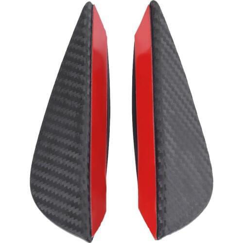 4Pcs Front Bumper Fin Universal Carbon Fiber Car Front Bumper Fin Lip Spoiler Canards Trim Kit Front Bumper Fins Dropshipping