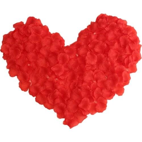 500Pcs 5*5CM Silk Rose Petals for Wedding Decoration Romantic Artificial Rose Flower 16 Colors for Wedding Walkway Carpet Tables