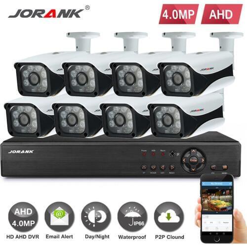 8CH 4MP CCTV Camera System AHD DVR 8PCS 4.0MP HD IR Outdoor Home Security Camera P2P Video Surveillance Kit 2TB HDD