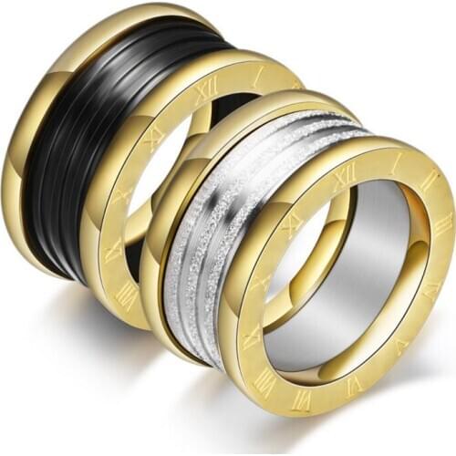 Antique Retro Stainless steel Rings For Women Men Jewelry Anillos Engagement Wedding Bague Homme Party Accessories Vintage