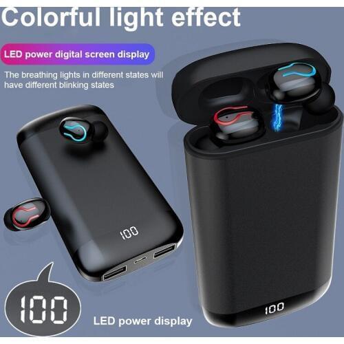 Wireless Headphones Q66 TWS Bluetooth Earphones Mini Wireless Earbuds Sport Handsfree Headset With 6000mAh Battery Charging Box