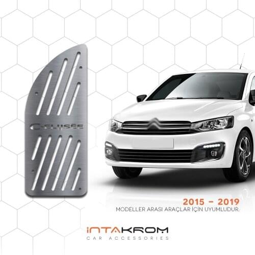 Citroen C-Elysee Chrome Foot Leisure Pedal 2015-2019 Car Accessories Style Stainless Auto Tools Sticker Decoration