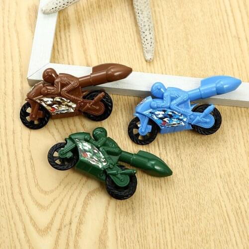 40PCS Korean New Students Learn Stationery Creativity Can Stand Motorcycle Black Gel Pen Office Supplies Signature Pen