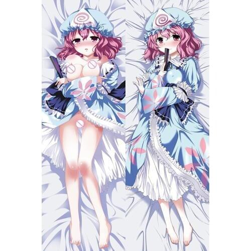 Hot Japanese Anime Hugging Pillow Cover Case Pillowcases Decorative Pillows Double-Sided TouHou Project Saigyouji Yuyuko