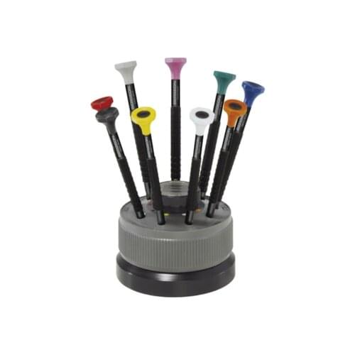 Watch maintenance tools copper screwdrivers 9 equipped with antimagnetic BERGEON 8899-s09 with rotating base