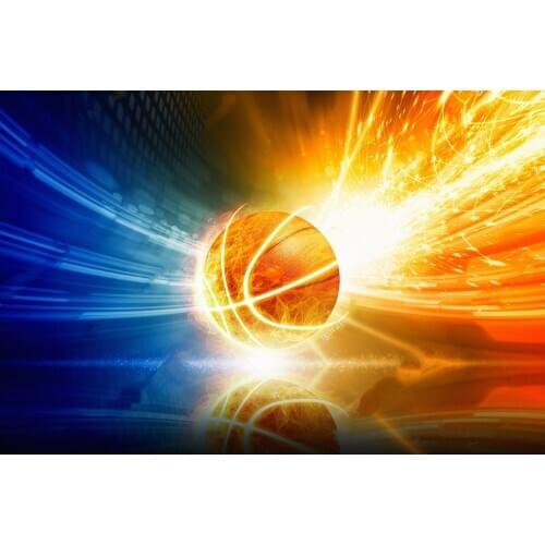 JMINE Div 5D Fire Ice light Basketball Full Diamond Painting cross stitch kits art High Quality sports 3D paint by diamonds