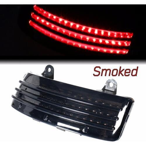 Smoked Tri-Bar LED Rear Tail Brake Fender Tip Light For Harley Street Glide Road FLHX FLTR 2014-2019 Models