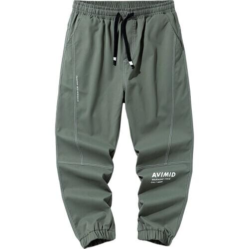 2021 Men Pants Harajuku Hip Hop Drawstring Joggers Army Green Sweatpants Fitness Trousers Bottoms