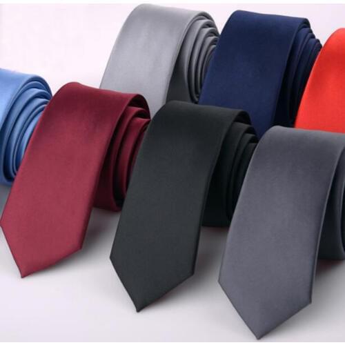 Shirt Accessories Men Skinny Tie Black Green Orange Red Grey Tie Man Wedding Necktie Blue Formal Slim Ties for Men gravata 6cm