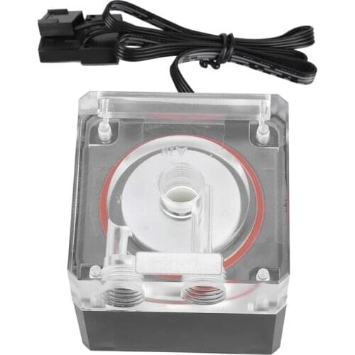 Water Cooling Pump, 800L/H PC Water Cooling Integrated Mute Water Pump Support PWM for CPU Cooling System