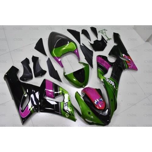 For Kawasaki ZX6r 2005 - 2006 Fairings Ninja ZX-6r 2006 Green Black Shark Fairings Ninja ZX-6r 06 Motorcycle Fairing Unpainted