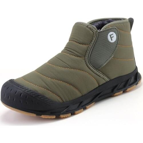 Plush Velvet Winter Boots Men Warm Walking Sneakers Antiskid Outdoor Cotton Shoes Women High Top Water Resistant Snow Boots