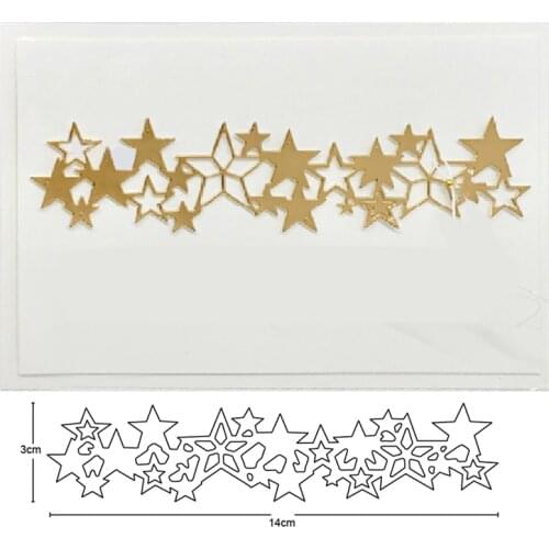 Metal cutting dies Star Linked Border cut die mold decoration Scrapbook paper craft knife mould blade punch stencils dies