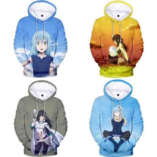 That Time I Got Reincarnated as a Slime Hoodies Anime Printing Long Sleeve Hooded Tops Coats Jackets Women Men Autumn Spring