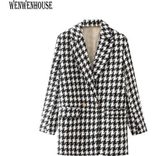 WENWENHOUSE Women's Double-breasted Blazers