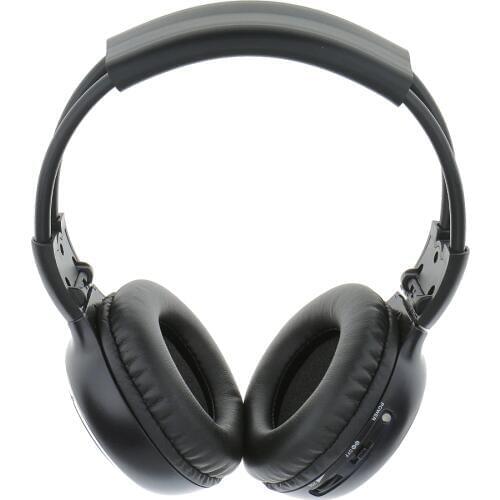 2-Channel Infrared Stereo Wireless Headphone Headset IR for Car DVD Player Headrest TV Monitor