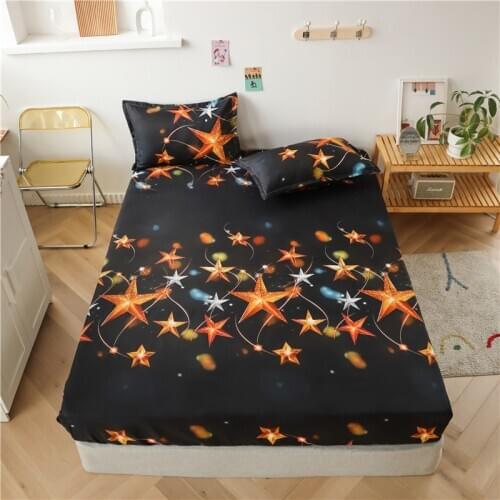 3 pcs Mattress Cover With Elastic przescieradlo z gumka High-grade Active Printed Fitted Sheet For Adult Bedding Linen 180x200