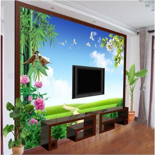 Beibehang sights murals Europe TV backdrop 3d wallpaper living room bedroom murals wallpaper for walls 3 dwall paper
