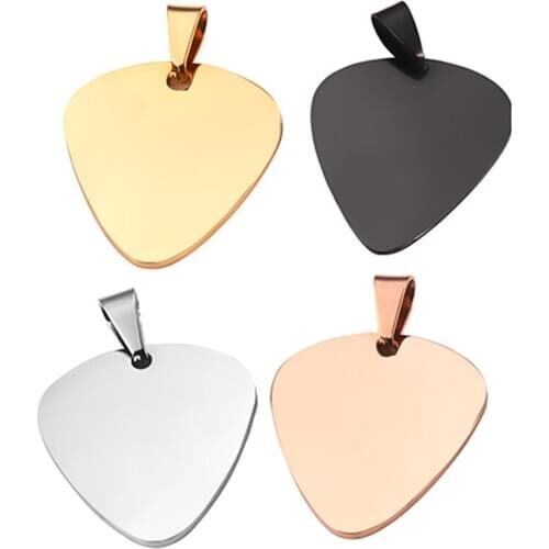 5Pcs New Trendy Stainless Steel Love Tag Pendant Necklace Rose Gold Gift Punk Jewelry Party Drop Shipping