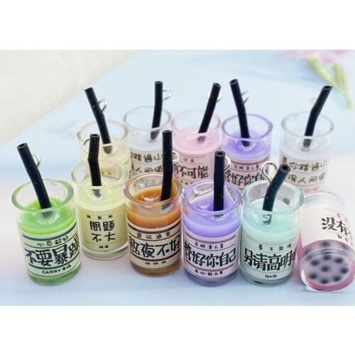 6/12Pcs New Resin Personality Cute Mini Simulation Milk Tea Cabochon Scrapbooking Hair Bow Center Embellishments DIY Accessories