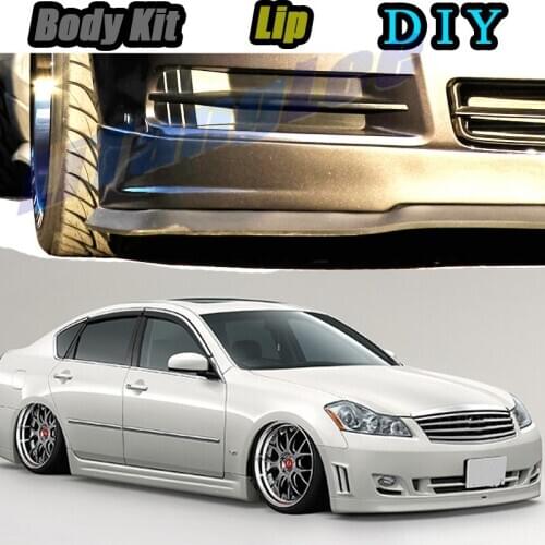 Car Bumper Lip Front Spoiler Skirt Deflector For Nissan Fuga Cima Y50 Y51 Tune Car Modified Body Kit VIP Hella Flush Lips
