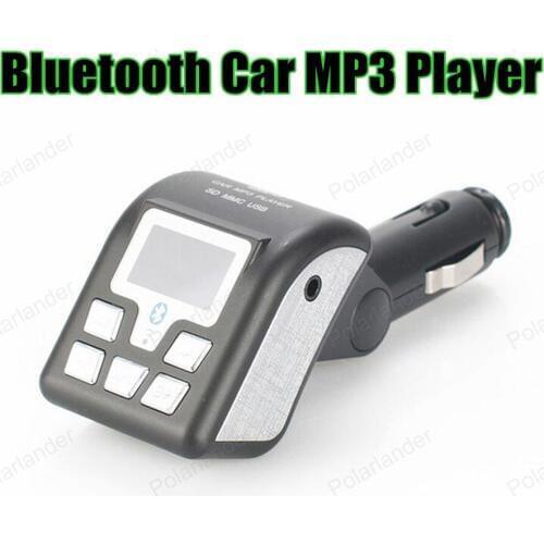 Bluetooth Car Kit FM Transmitter MP3 Player 3.5mm Audio AUX TF card Slots Dual USB Car Charger For iPhone Samsung GPS