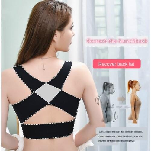 Bras For Women Posture Corrector Seamless Push Up Shockproof Sports Support Fitness Vest Underwear Corset Back Bra