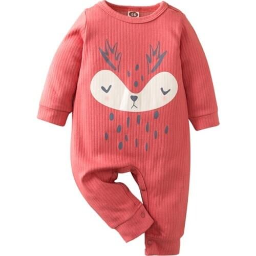 Newborn Baby Boy Girl Romper Cotton Cute Long Sleeve Jumpsuit Infant Clothes Cartoon Pajama Outfits
