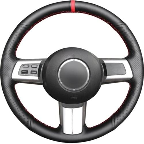 DIY Soft Black Genuine Leather Suede Car Steering Wheel Cover For Mazda MX-5 (Miata)2006-2014 RX-8 2009-2012 CX-7 2006-2009