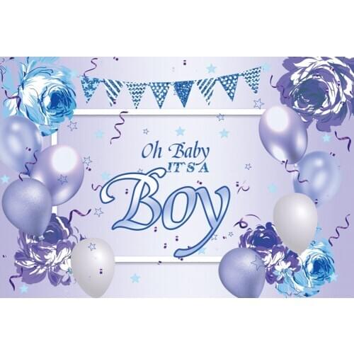 Its a Boy Purple Baby Shower Party Photography Background Photo Booth Studio Decor