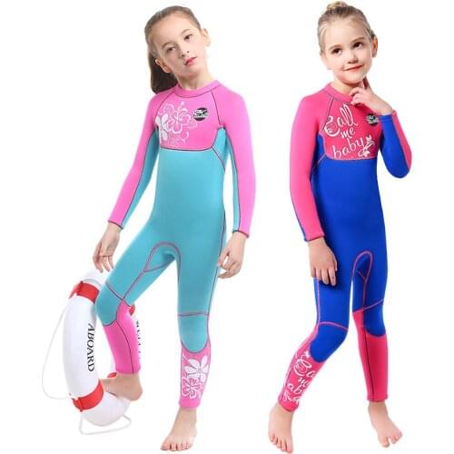 Wetsuits Kids/Youth 3mm Neoprene Full Suits Long Sleeve One Piece Surfing Swimming Diving Swimsuits Keep Warm Back Zip Boy Girls