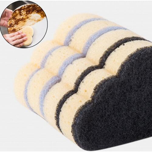 Cloud Shape Household Water Absorption Dishwashing Sponge Pads Cleaning Sponge Brush Kitchen Office Dishwashing Brushes