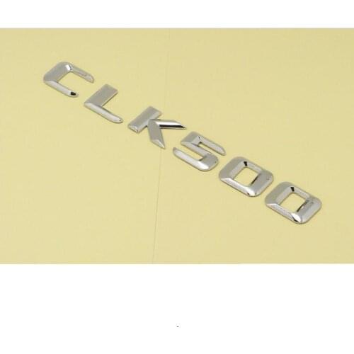 Chrome 3D ABS Plastic Car Trunk Rear Letters Words Badge Emblem Decal Sticker for Mercedes-Benz CLK Class CLK500