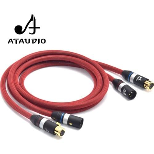 ATAUDIO Hifi 2 XLR Cable 6N OFC VDH 2-Female to 2-Male XLR Stereo Audio Cable